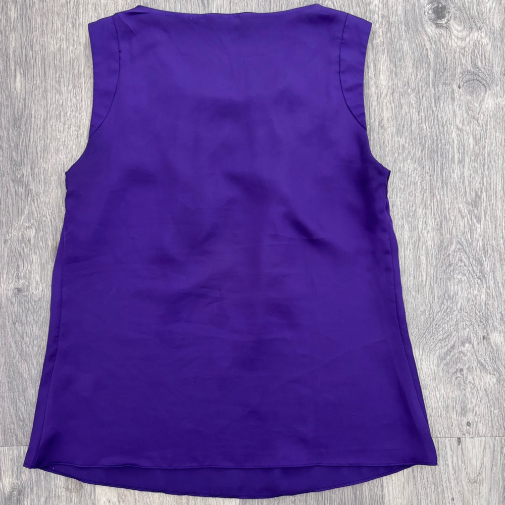 Banana Republic Purple Pleated Neck Sleeveless Camisole - Picture 3 of 4